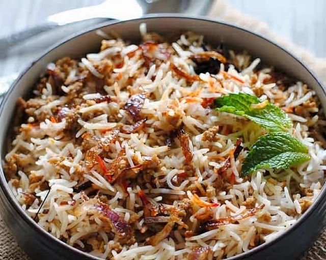 Lamb Kheema Biryani.