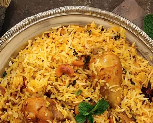 Hyderabad Chicken Dum Biryani.
